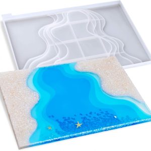 Ocean Rolling  Large Tray Resin Silicone Mold