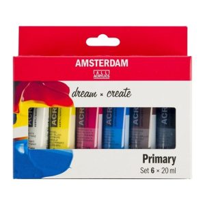 AMSTERDAM ACRYLIC PRIMARY SET 6 X 20ML