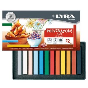LYRA POLYCRAYONS SOFT 10MM 12 PCS SET
