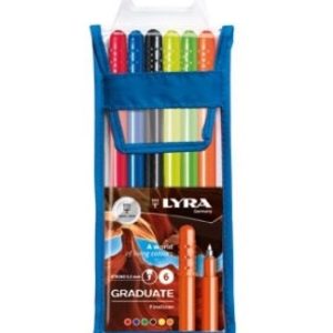 LYRA GRADUATE FINELINERS 0.5MM 6 PCS SET