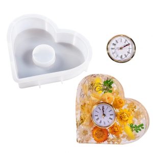 Heart-Shaped Desk Clocks Molds and Accessories