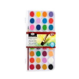 Royal & Langnickel – 36Color Watercolor Artist Paint Cake Set with Brush