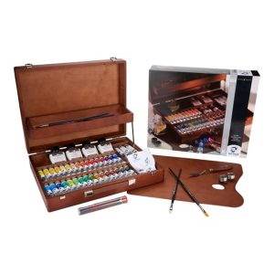 VAN GOGH Oil Colour Wooden Box Superior | 32 x 20 ml, 2 x 60 ml + Accessories